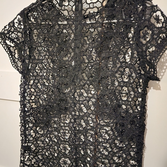 Black crochet lace/crochet top - Picture 2 of 3